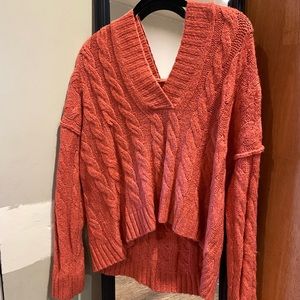 American eagle burnt orange sweater